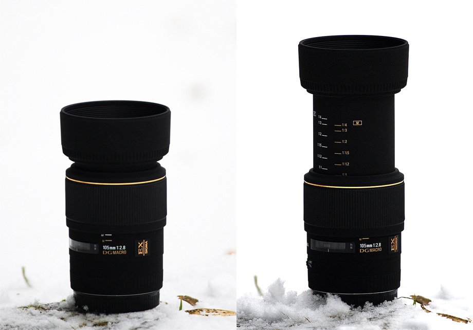 Sigma 100mm F2.8D DG Macro レンズ(中古良品) Sigma 258101 105mm f⁄2.8 EX DG OS HSM Macro Lens Canon DSLR Cameras, Black